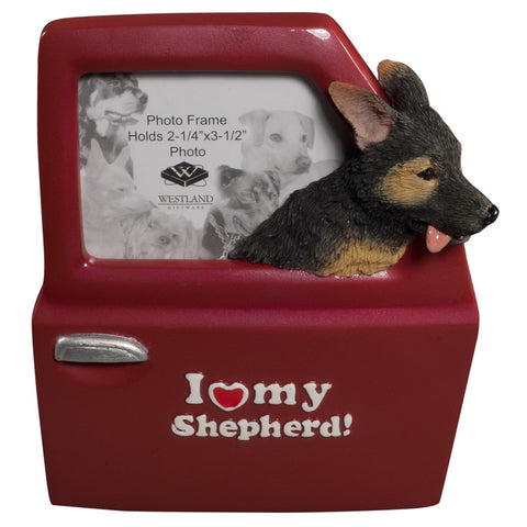 I Heart My Shepherd Driving Picture Frame