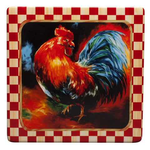 Rooster Vabrant Framed Plaque