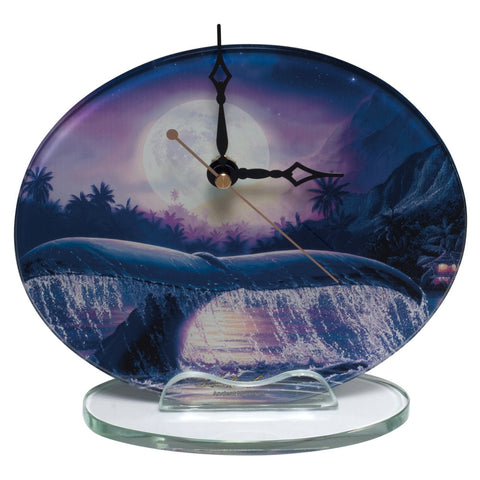 Whale Breaching In Moonlight Clock