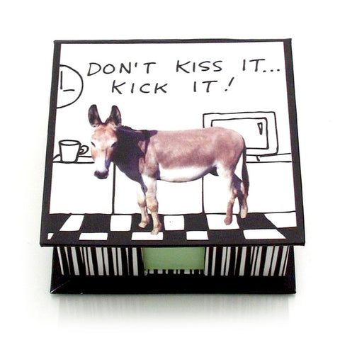 Kick It Donkey Memo Pad Holder