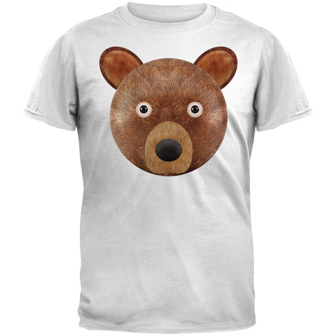 Cute Teddy Bear Head White T-Shirt