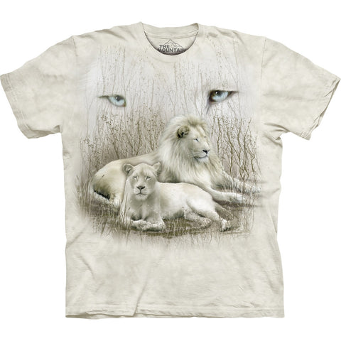 White Lions Sitting in Brush Kids T-Shirt