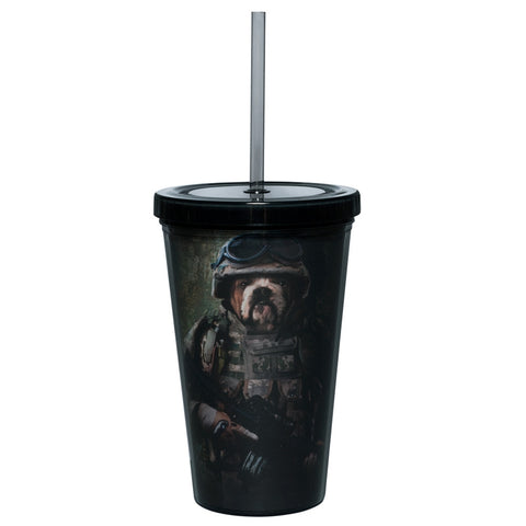 Combat Bulldog Marine Tumbler