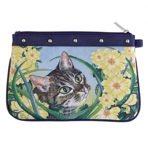 Cat In Flowers Joy Wristlet