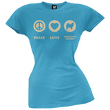 Peace Love American Eskimo Open-Shoulder Juniors Top
