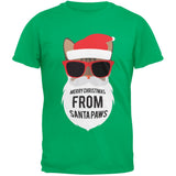 Cat Santa Ugly Christmas Sweater Green T-Shirt
