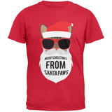 Cat Santa Ugly Christmas Sweater Green T-Shirt