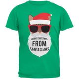 Cat Santa Ugly Christmas Sweater Youth Black T-Shirt