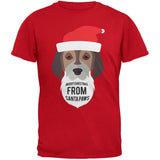 Droopy Dog Santa Ugly Christmas Sweater Youth Black T-Shirt