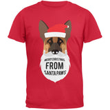 German Shepard Santa Ugly Christmas Sweater Green T-Shirt