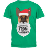 German Shepard Santa Ugly Christmas Sweater Youth Black T-Shirt