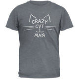 Crazy Cat Man Black T-Shirt
