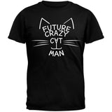 Future Crazy Cat Man Black T-Shirt