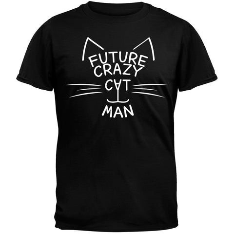 Future Crazy Cat Man Black T-Shirt