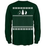 Penguins Ugly Christmas Sweater Red Long Sleeve T-Shirt