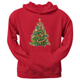 Cats In Christmas Tree Black Adult Hoodie