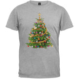 Cats In Christmas Tree Black Adult T-Shirt