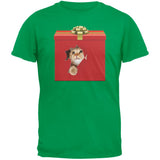Christmas Present Cat Black T-Shirt