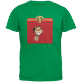 Christmas Present Cat Black Youth T-Shirt