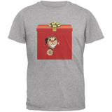 Christmas Present Cat Black Youth T-Shirt