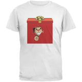 Christmas Present Cat Black Youth T-Shirt