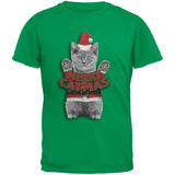 Merry Catmas Santa Christmas Cat Black Youth T-Shirt