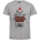 Merry Catmas Santa Christmas Cat Black Youth T-Shirt