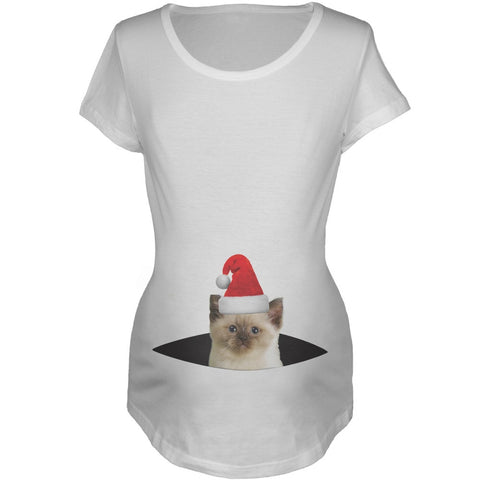 Peeking Kitten Women's Maternity T-Shirt