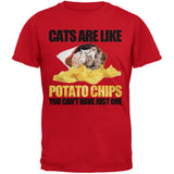 Cats Are Like Potato Chips Youth Green T-Shirt