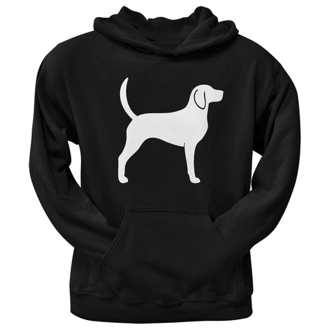 Foxhound Silhouette Black Adult Hoodie