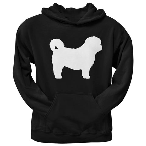 Shih Poo Silhouette Black Adult Pullover Hoodie