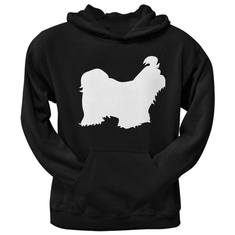 Shih Tzu Silhouette Black Adult Pullover Hoodie