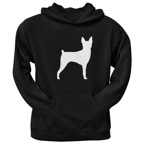 Toy Fox Terrier Silhouette Black Adult Pullover Hoodie