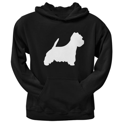 Westie Silhouette Black Adult Pullover Hoodie