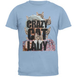 Crazy Cat Lady Blue Adult T-Shirt