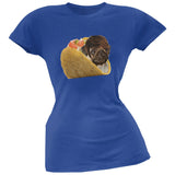 Taco Pug Blue Juniors T-Shirt