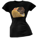 Taco Pug Blue Juniors T-Shirt