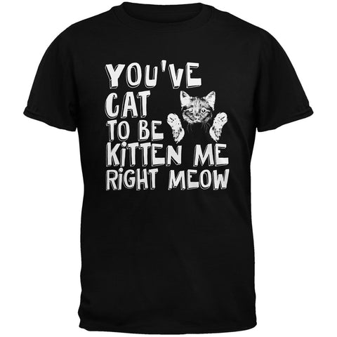 You've Cat To Be Kitten Me Right Meow Black Youth T-Shirt