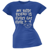 My Best Friend Is Every Cat Ever Pink Soft Juniors T-Shirt