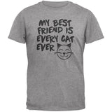 My Best Friend Is Every Cat Ever Black Adult T-Shirt