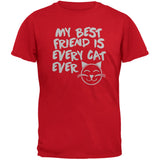 My Best Friend Is Every Cat Ever Black Adult T-Shirt