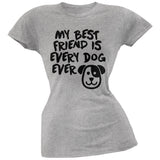 My Best Friend Is Every Dog Ever Pink Soft Juniors T-Shirt