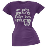 My Best Friend Is Every Dog Ever Pink Soft Juniors T-Shirt