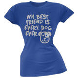 My Best Friend Is Every Dog Ever Pink Soft Juniors T-Shirt