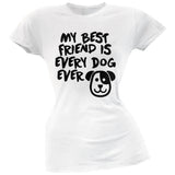 My Best Friend Is Every Dog Ever Pink Soft Juniors T-Shirt
