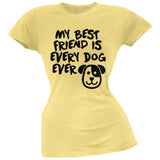 My Best Friend Is Every Dog Ever Pink Soft Juniors T-Shirt