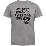 My Best Friend Is Every Dog Ever Black Adult T-Shirt