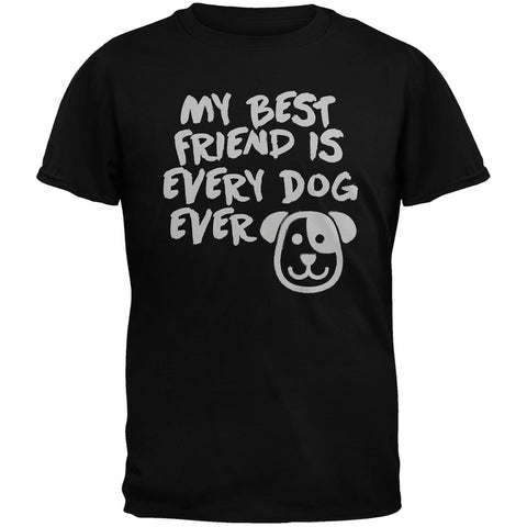 My Best Friend Is Every Dog Ever Black Youth T-Shirt