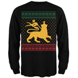 Lion of Judah Ugly Christmas Sweater Black Adult Long Sleeve T-Shirt
