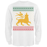 Lion of Judah Ugly Christmas Sweater Black Adult Long Sleeve T-Shirt